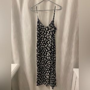 Reformation Crimini Dress - Black and White Cheetah Print Size 6